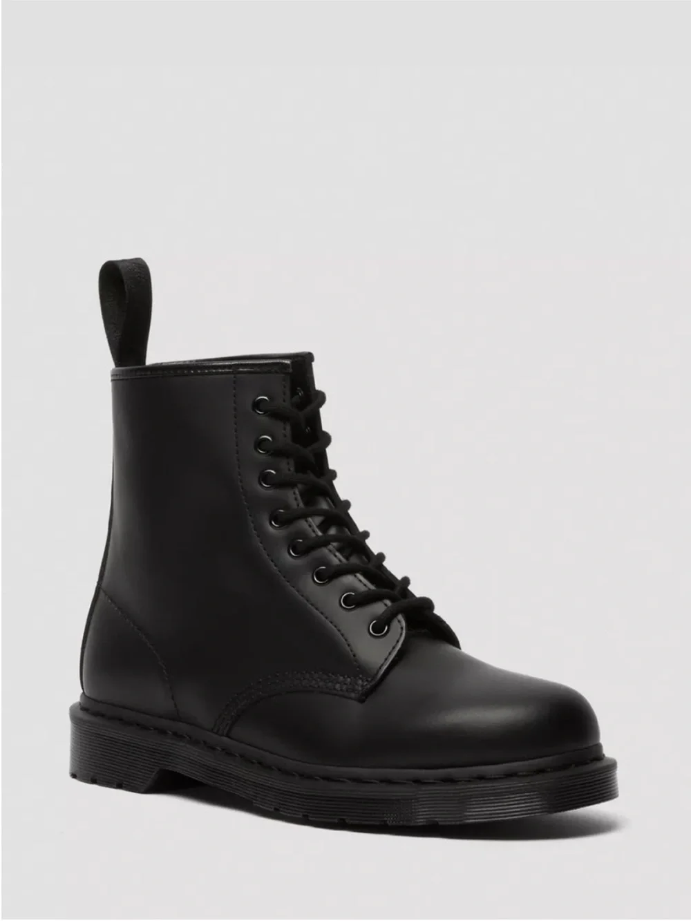 Dr. Martens UNISEX 1460 MONO Smooth Leather Lace Up Boots Black 5US, 36EU